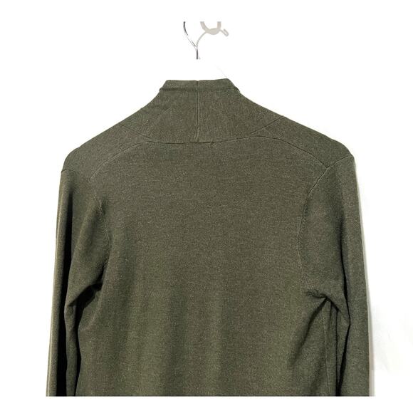 Pink Clover Open Front Fine Knit Cardigan Sweater Army Green Womens XSmall NEW - Picture 6 of 13